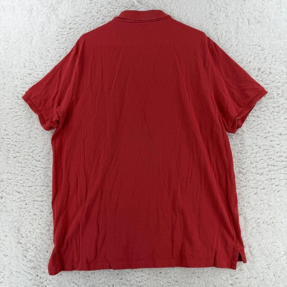 Polo Ralph Lauren Polo Shirt Mens 2XL Red Classic Fit Cotton Pony Logo‎ Knit